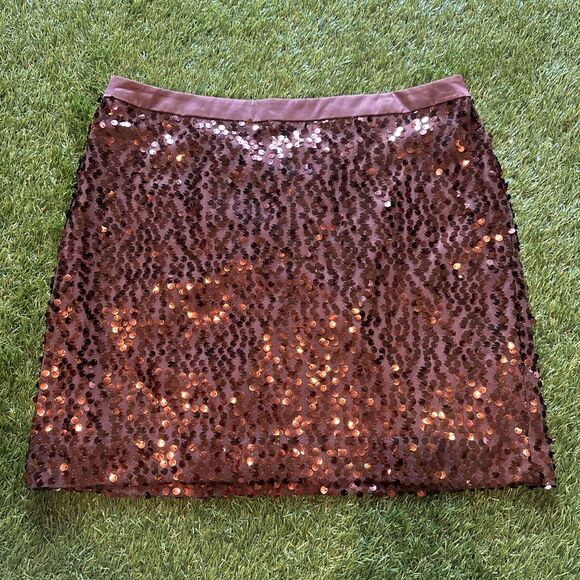 Banana Republic Dresses & Skirts - Banana Republic Women’s Scarlett Sequin Skirt Size 8 Color Broze NWT $79.99 MSRP